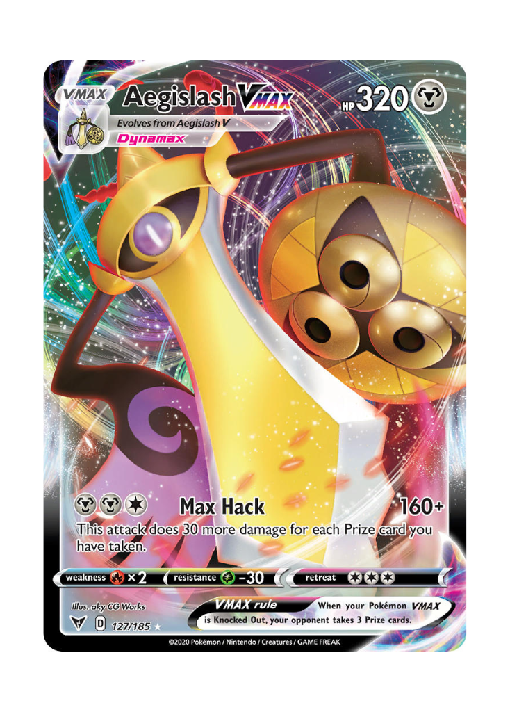 Vivid Voltage: Aegislash VMAX Full Art - 127/185 ATP Gaming LLC Vivid Voltage: Aegislash VMAX Full Art - 127/185 ATP Gaming LLC