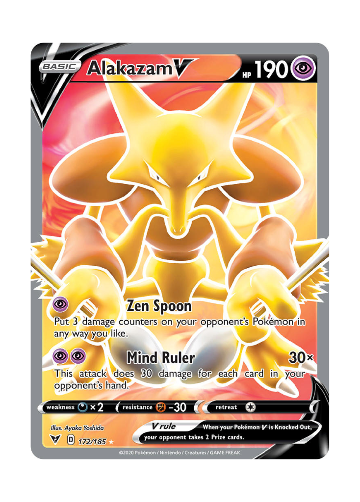 Vivid Voltage: Alakazam V Full Art - 172/185