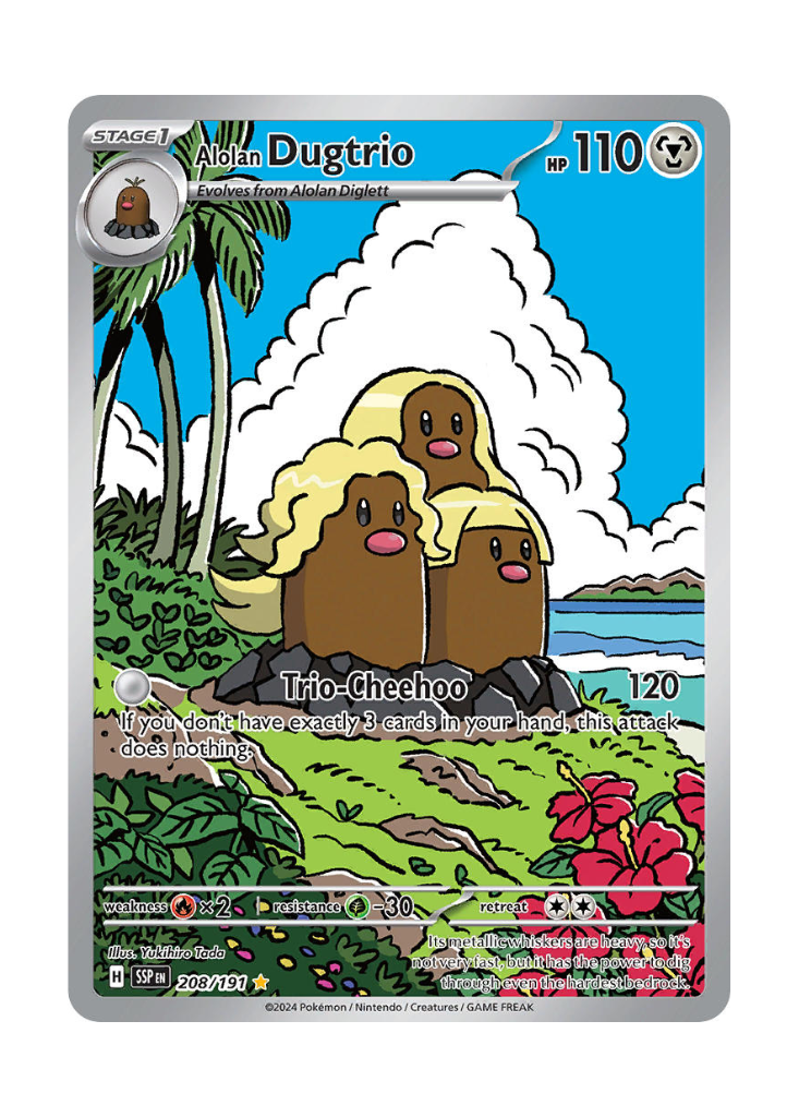 Surging Sparks: Alolan Dugtrio Illustration Rare - 208/191