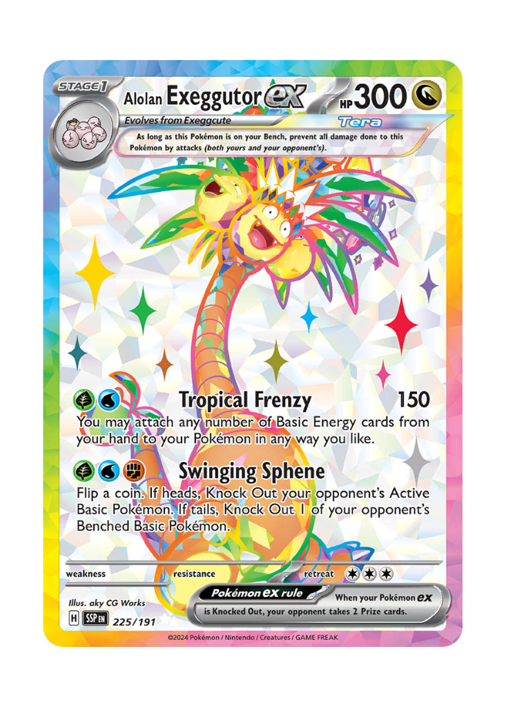 Surging Sparks: Alolan Exeggutor ex Full Art - 225/191