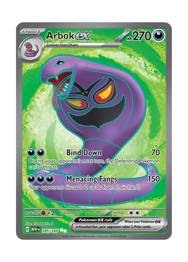Scarlet & Violet 151: Arbok ex Full Art - 185/165