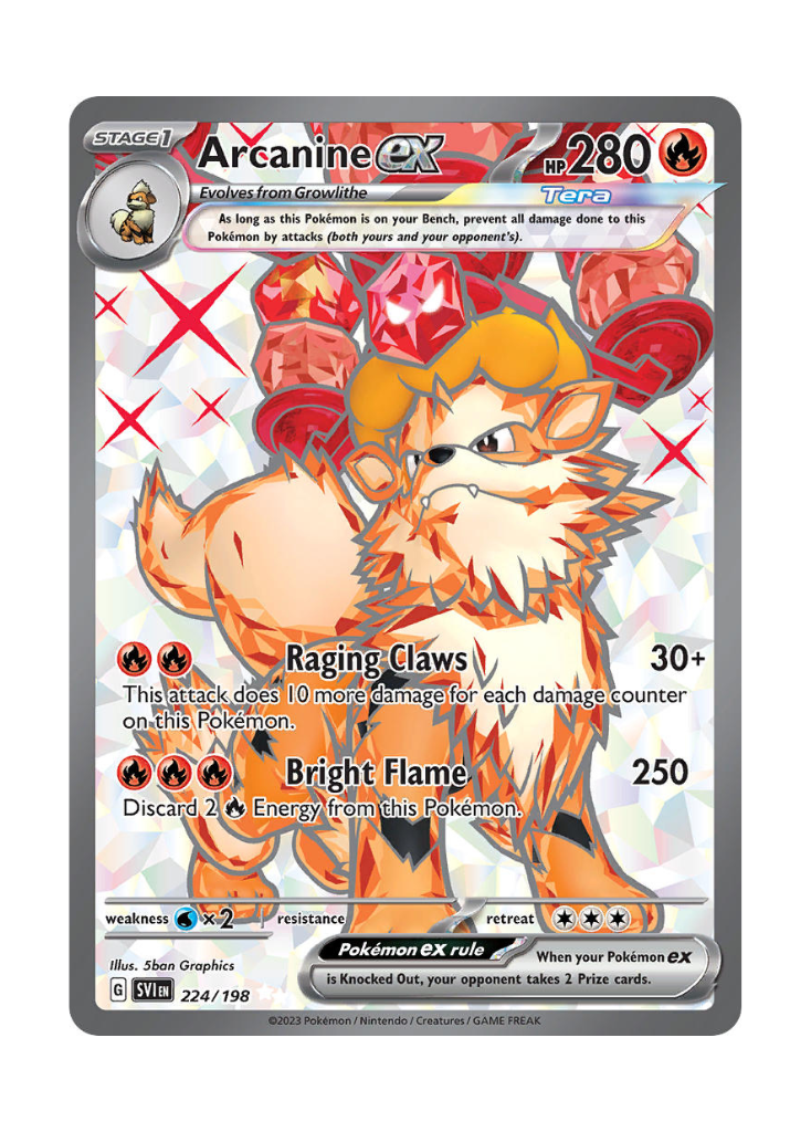 Scarlet & Violet: Arcanine ex Full Art - 224/198