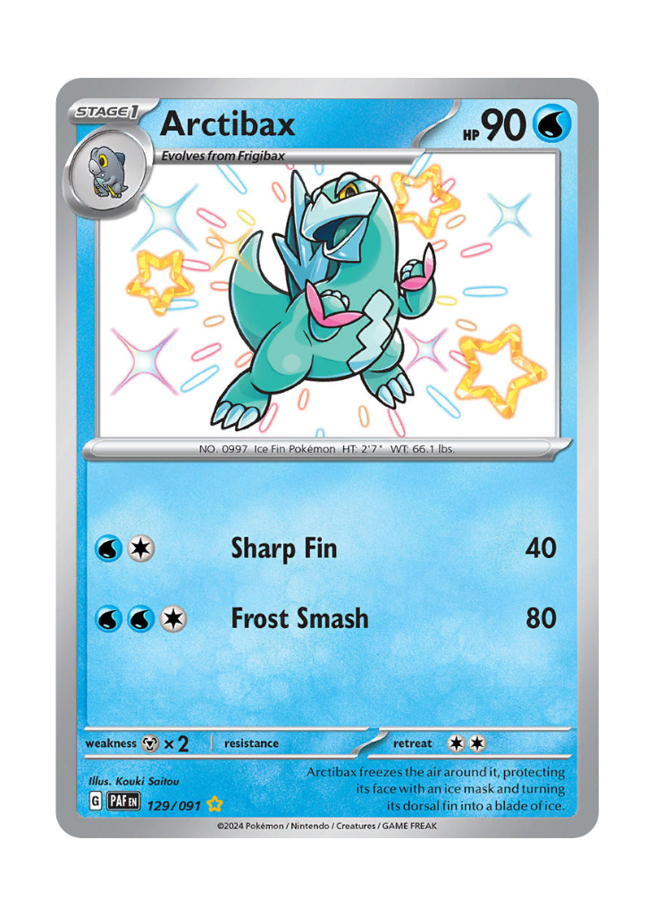 Paldean Fates: Arctibax Shiny Rare - 129/091