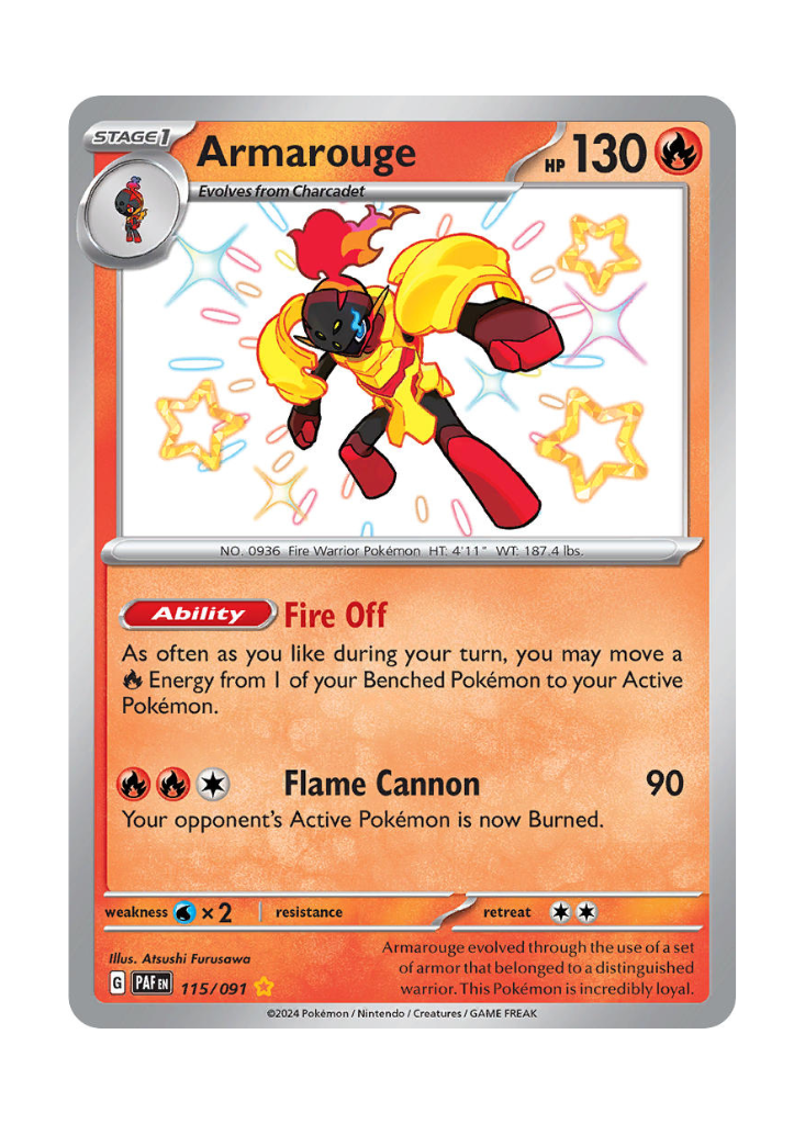 Paldean Fates: Armarouge Shiny Rare - 115/091