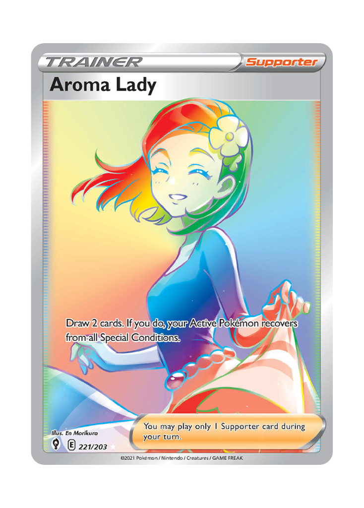 aroma lady rainbow pokemon card Evolving Skies: Aroma Lady Rainbow Rare