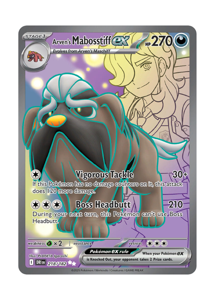 Destined Rivals: Arven's Mabosstiff ex Full Art - 218/182