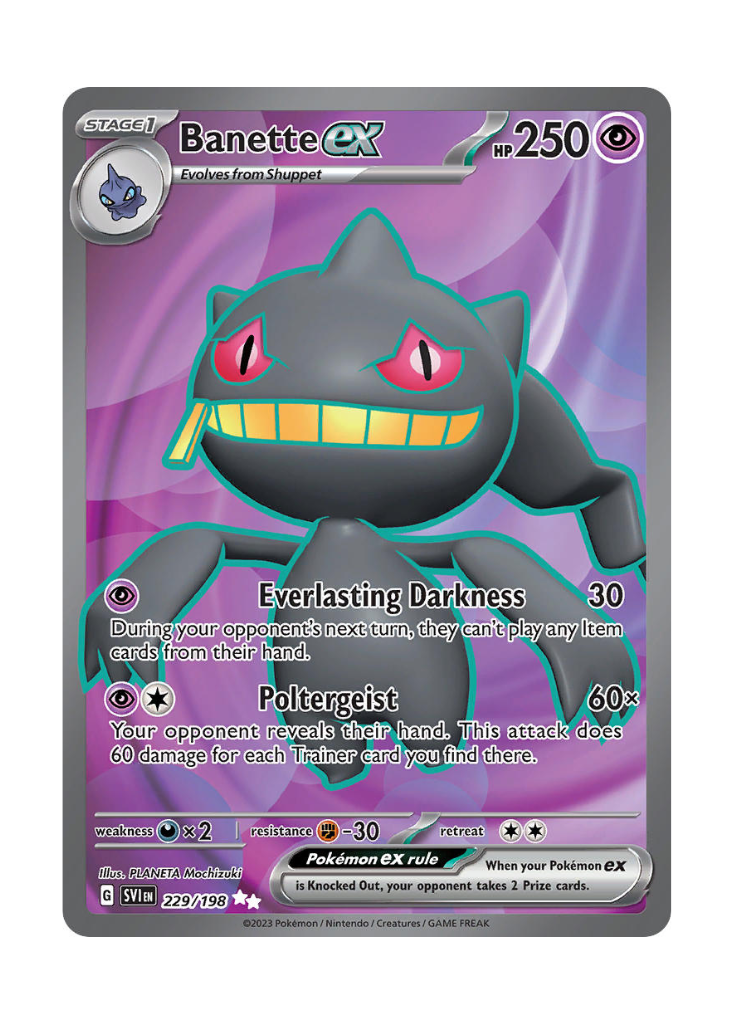 Scarlet & Violet: Banette ex Full Art - 229/198 ATP Gaming LLC Scarlet & Violet: Banette ex Full Art - 229/198 ATP Gaming LLC