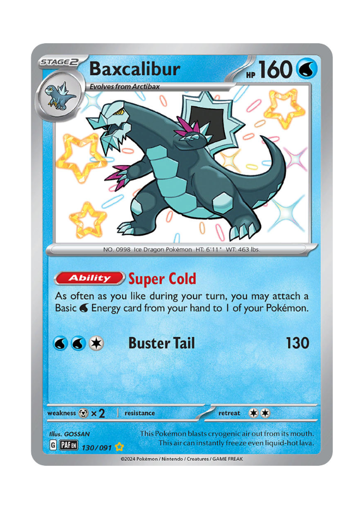 Paldean Fates: Baxcalibur Shiny Rare - 130/091