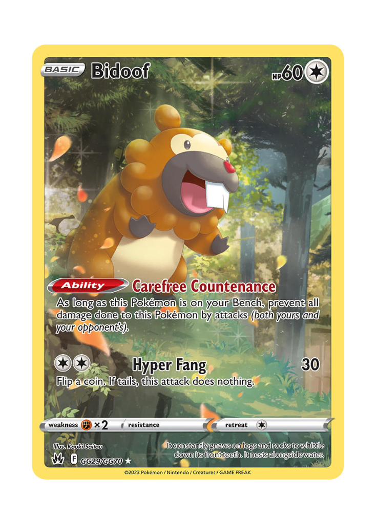 Crown Zenith: Bidoof Galarian Gallery - GG29/GG70
