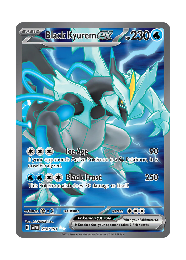 Surging Sparks: Black Kyurem ex Full Art - 218/191