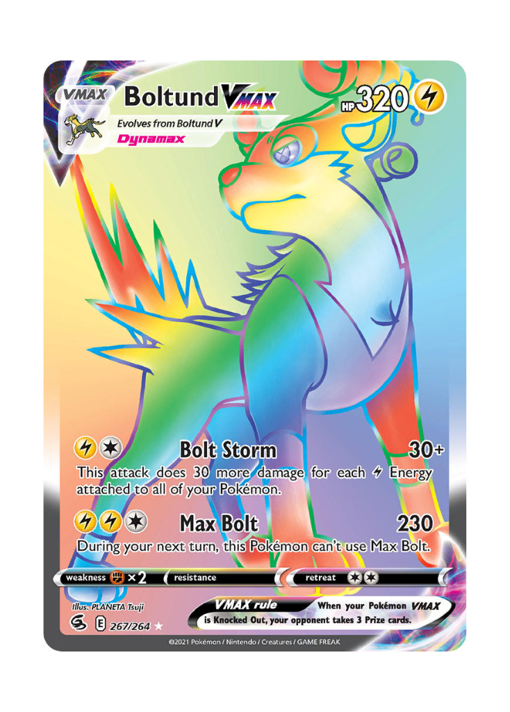 Fusion Strike: Boltund VMAX Rainbow Rare - 267/264