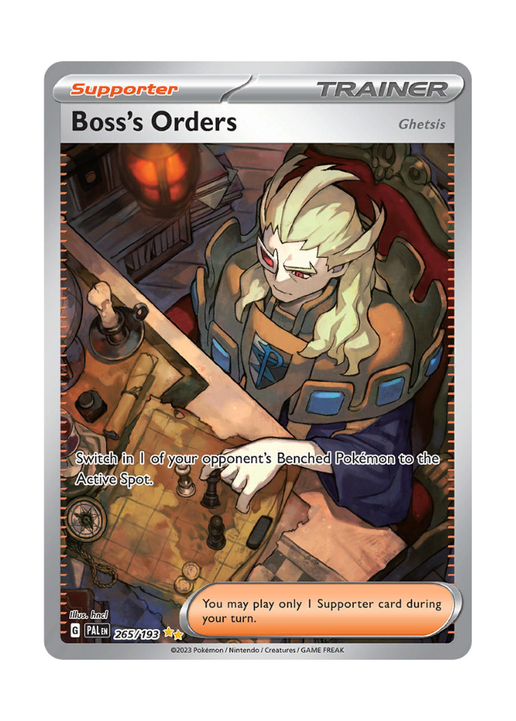 Paldea Evolved: Boss's Orders (Ghetsis) Special Illustration Rare - 265/193
