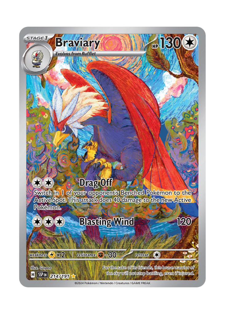 Surging Sparks: Braviary Illustration Rare - 214/191