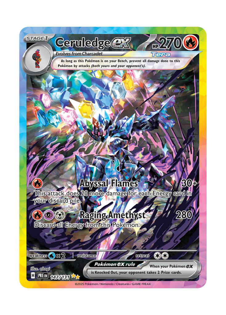Prismatic Evolutions: Ceruledge ex Special Illustration Rare - 147/131