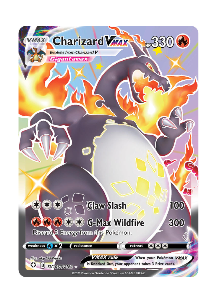 Shining Fates: Charizard VMAX Shiny Full Art - SV107/SV122