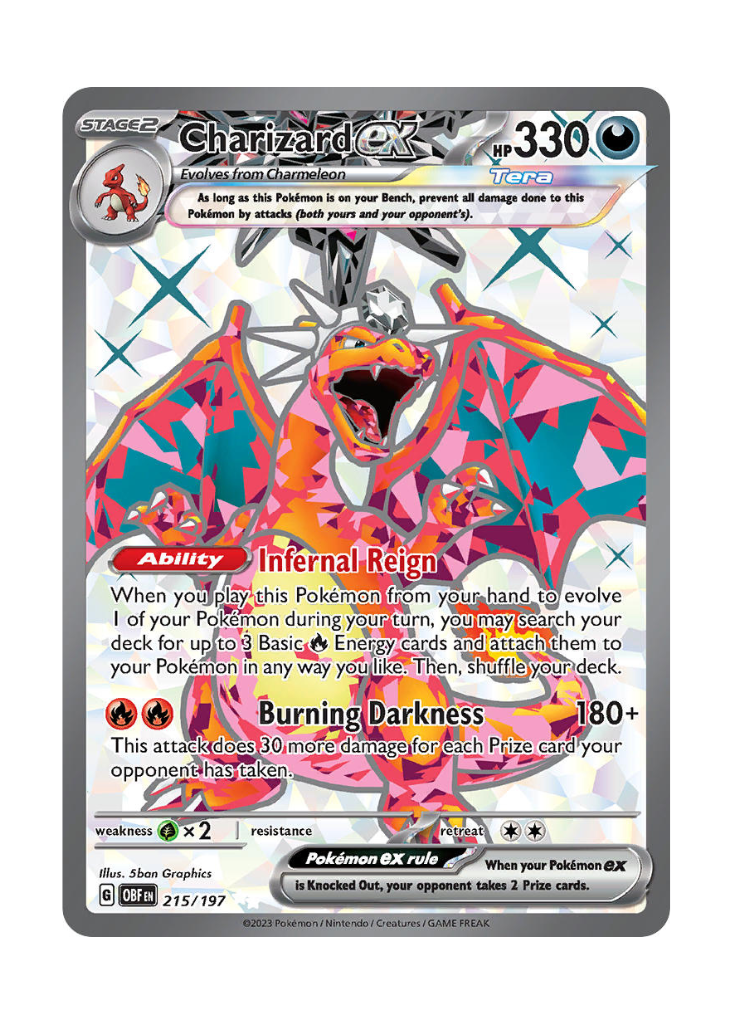 Obsidian Flames: Charizard ex Full Art - 215/197