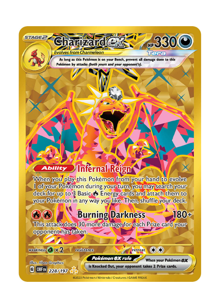 Obsidian Flames: Charizard ex Hyper Rare - 228/197