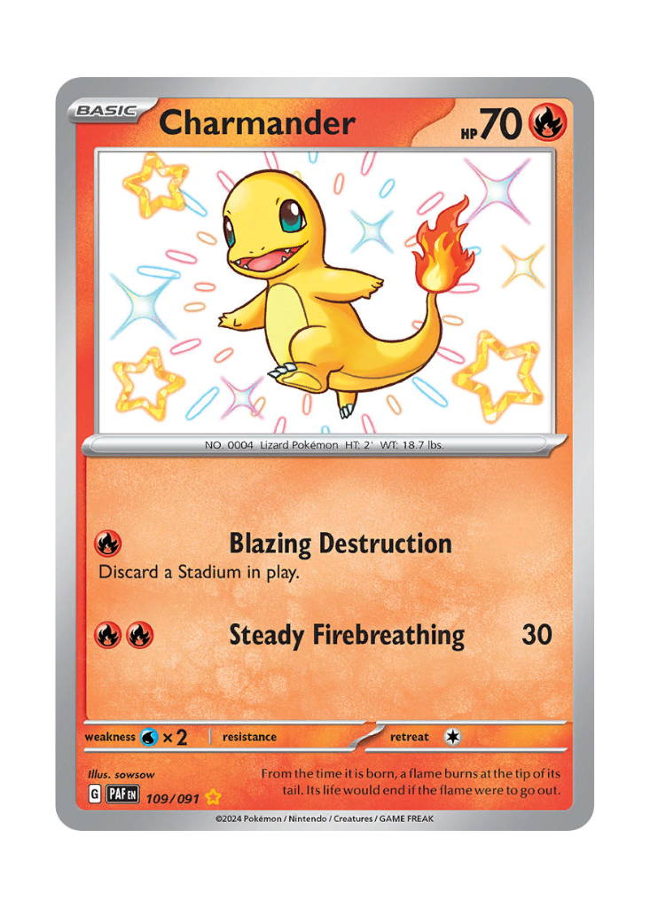 Paldean Fates: Charmander Shiny Rare - 109/091