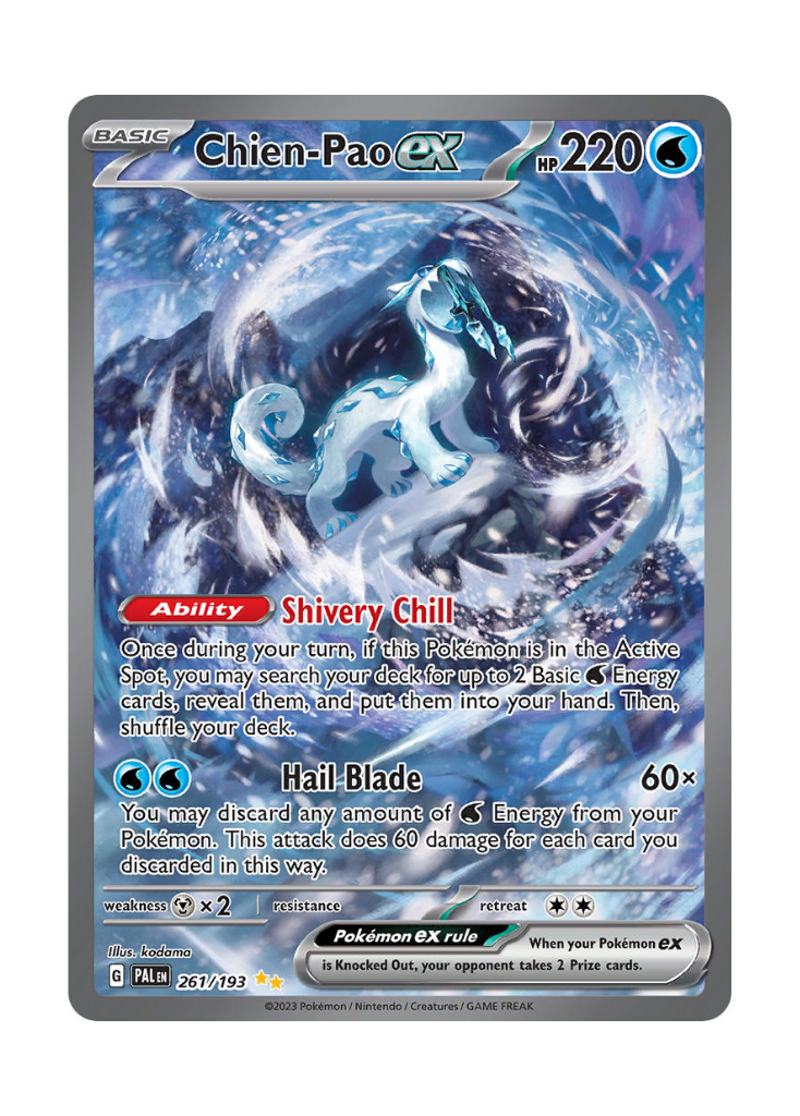 Paldea Evolved: Chien-Pao ex Special Illustration Rare - 261/193