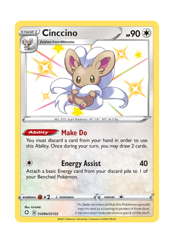 Shining Fates: Cinccino Shiny Rare - SV094/SV122