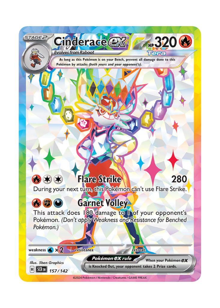Stellar Crown: Cinderace ex Full Art - 157/142