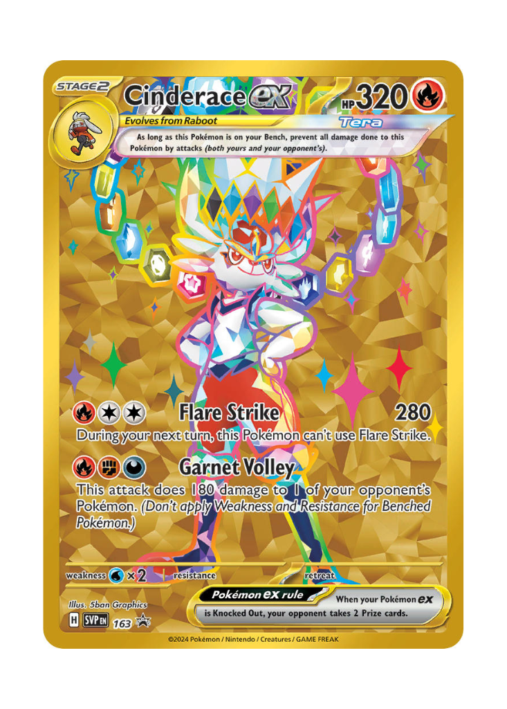 Scarlet & Violet Promos: Cinderace ex - 163