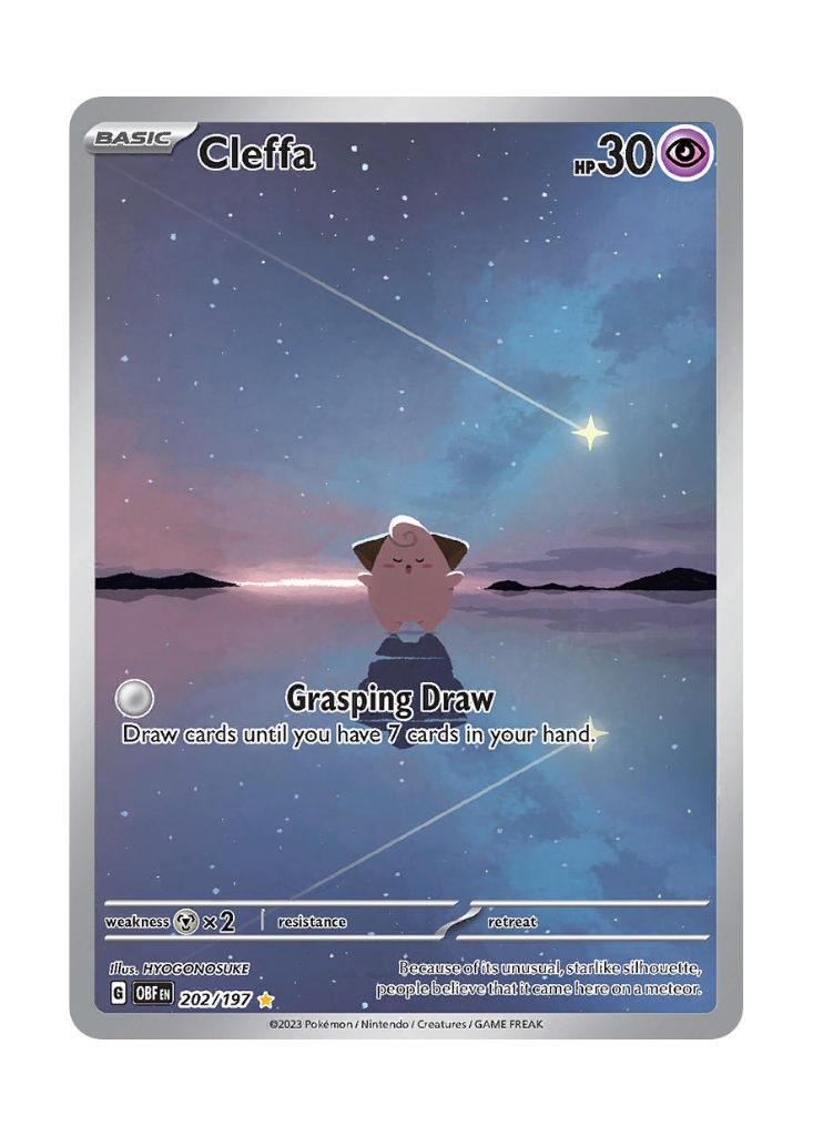 Obsidian Flames: Cleffa Illustration Rare - 202/197
