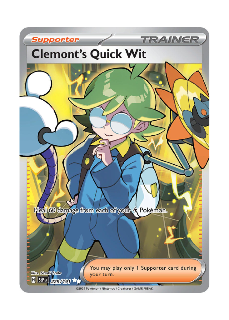 Surging Sparks: Clemont's Quick Wit Full Art - 229/191