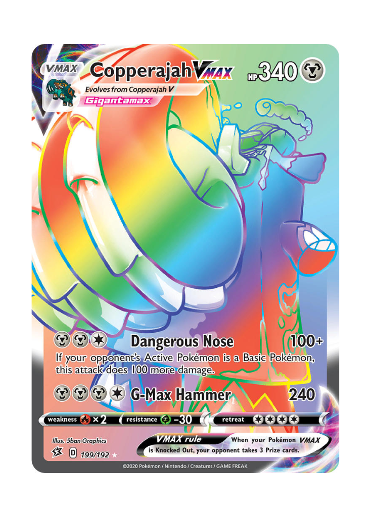 Rebel Clash: Copperajah VMAX Rainbow Rare - 199/192
