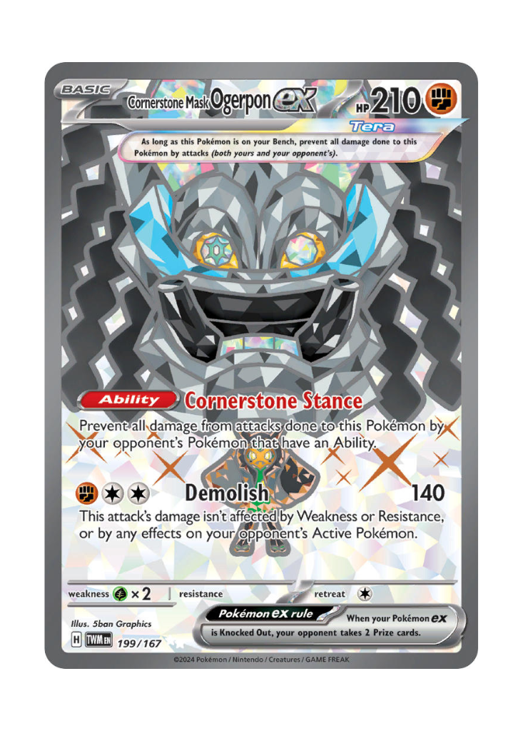 Twilight Masquerade: Cornerstone Mask Ogerpon ex Full Art - 199/167