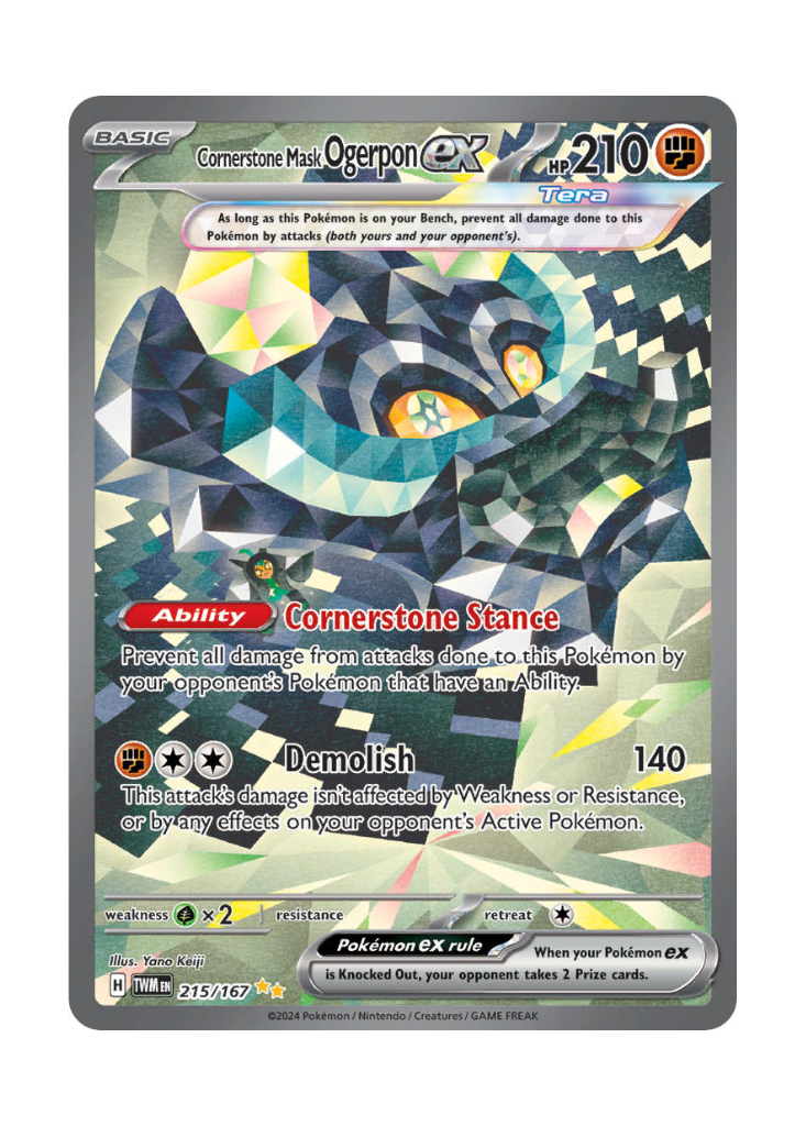 Twilight Masquerade: Cornerstone Mask Ogerpon ex Special Illustration Rare - 215/167
