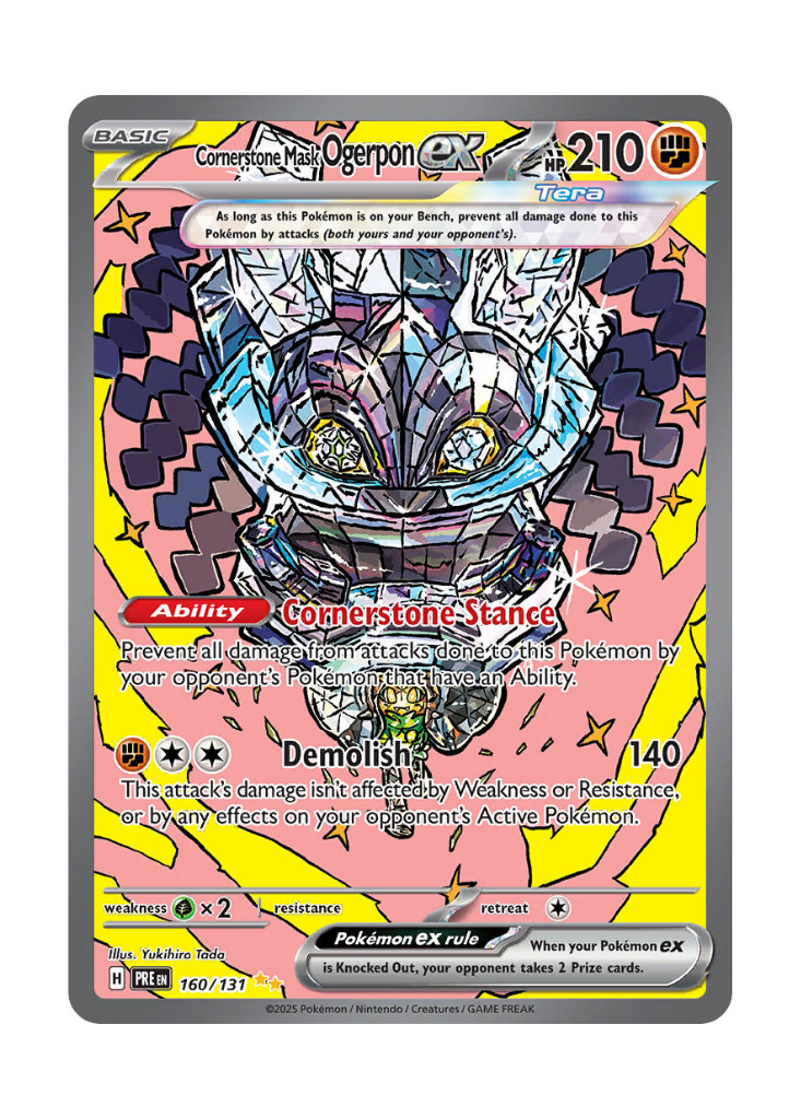 Prismatic Evolutions: Cornerstone Mask Ogerpon ex Special Illustration Rare - 160/131