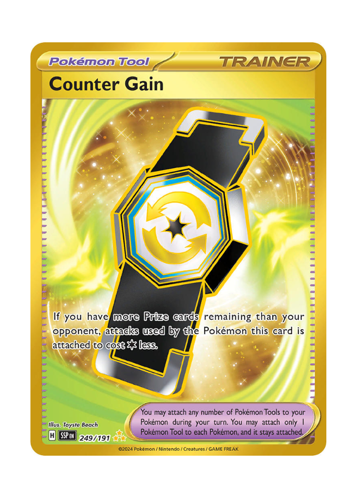 Surging Sparks: Counter Gain Hyper Rare - 249/191 ATP Gaming LLC Surging Sparks: Counter Gain Hyper Rare - 249/191 ATP Gaming LLC