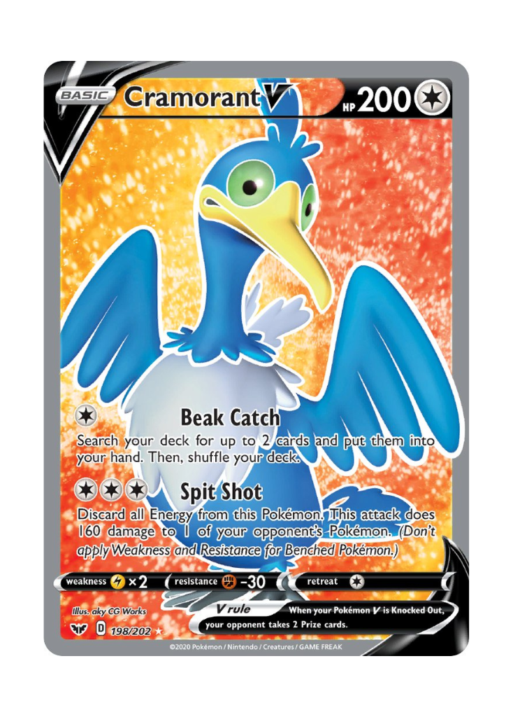 Sword & Shield: Cramorant V Full Art - 198/202