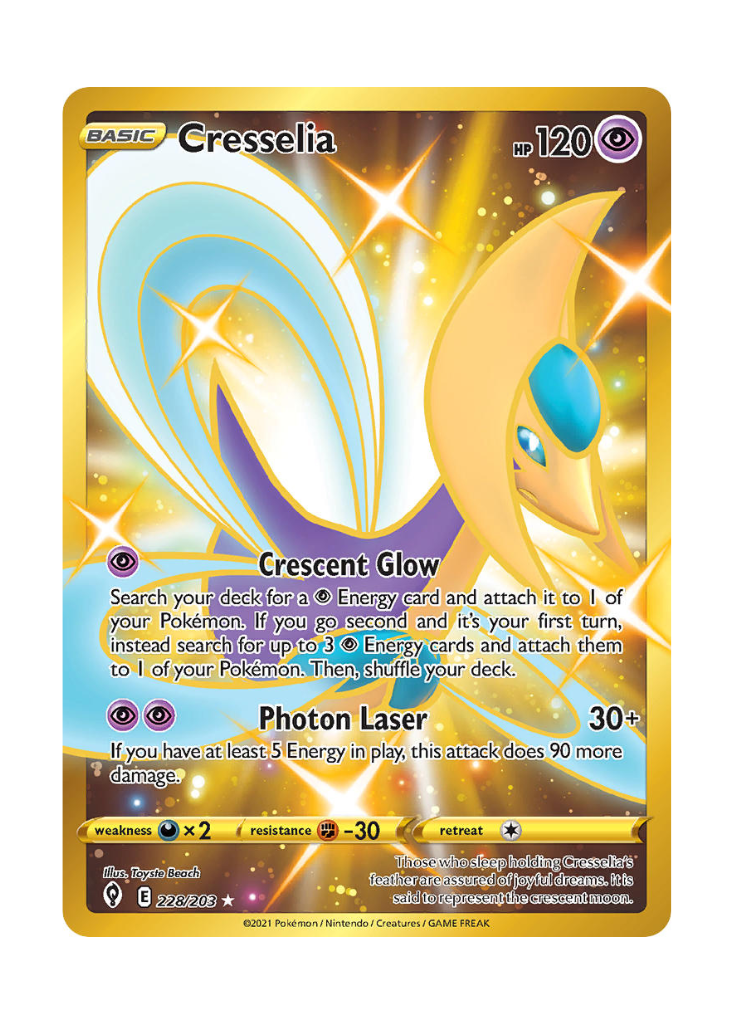 Evolving Skies: Cresselia Secret Rare - 228/203 ATP Gaming LLC Evolving Skies: Cresselia Secret Rare - 228/203 ATP Gaming LLC