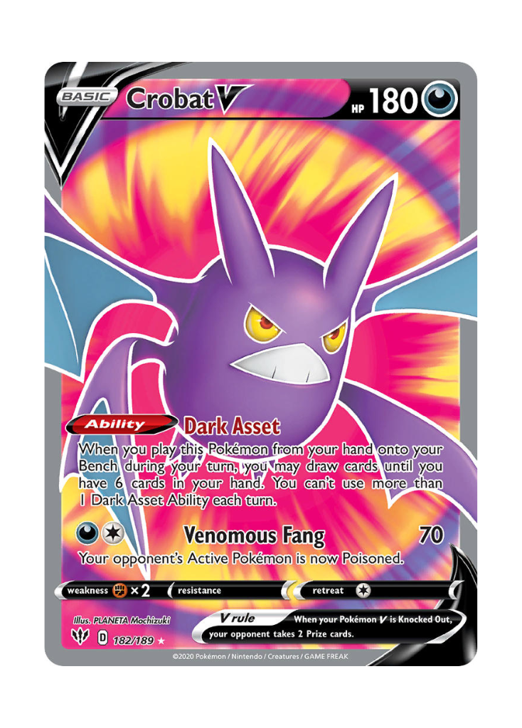 Darkness Ablaze: Crobat V Full Art - 182/189