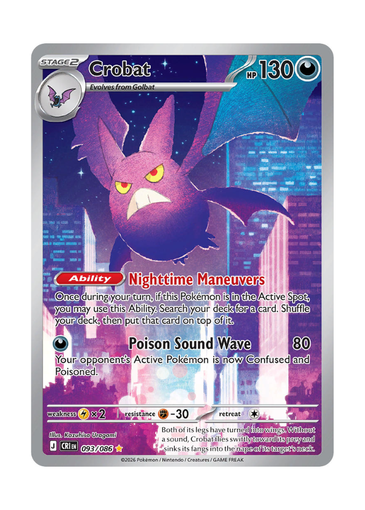 Chaos Rising: Crobat Illustration Rare - 093/086