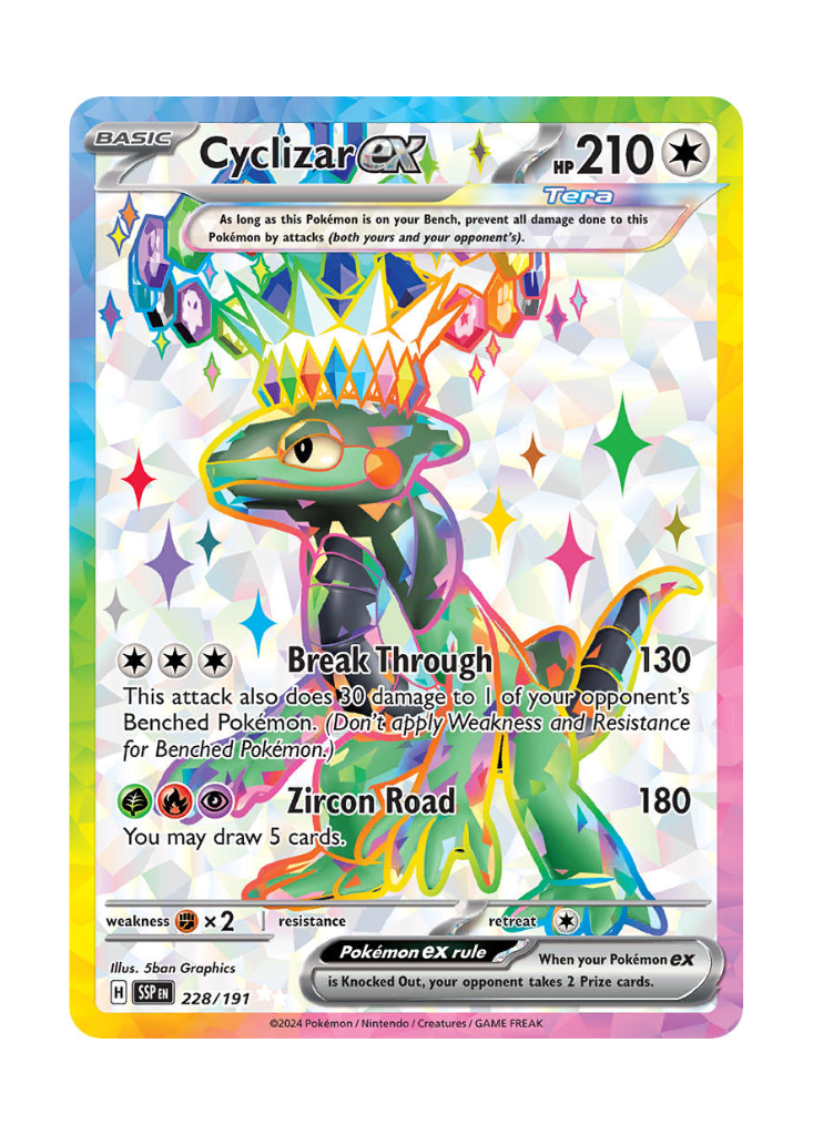 Surging Sparks: Cyclizar ex Full Art - 228/191