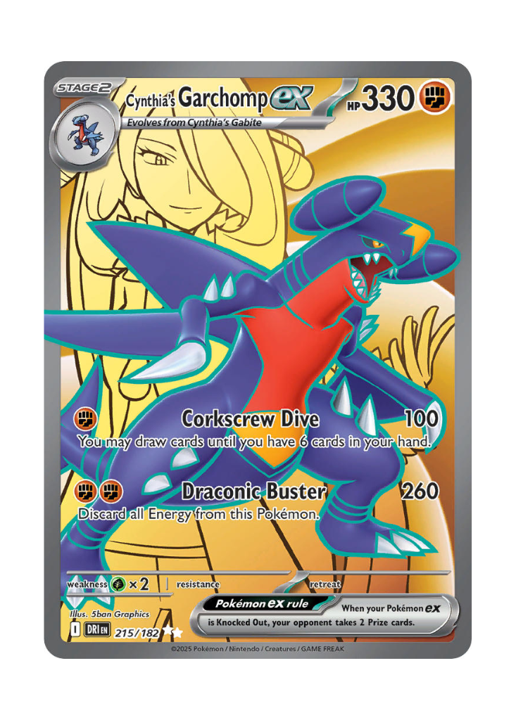 Destined Rivals: Cynthia's Garchomp ex Full Art - 215/182