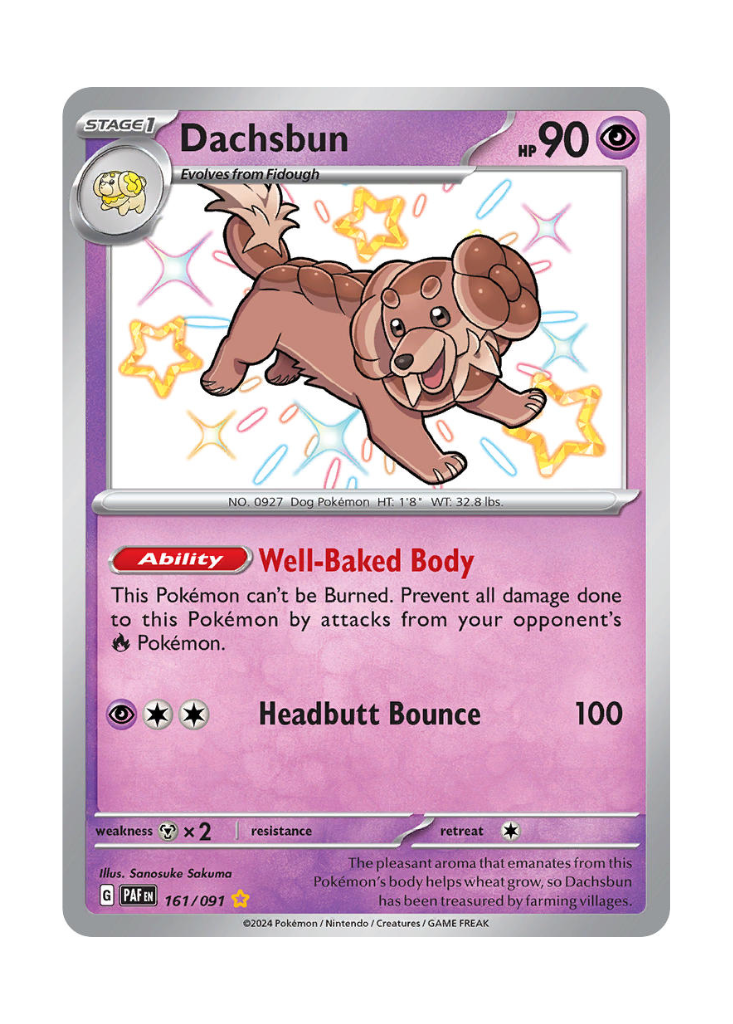 Paldean Fates: Dachsbun Shiny Rare - 161/091