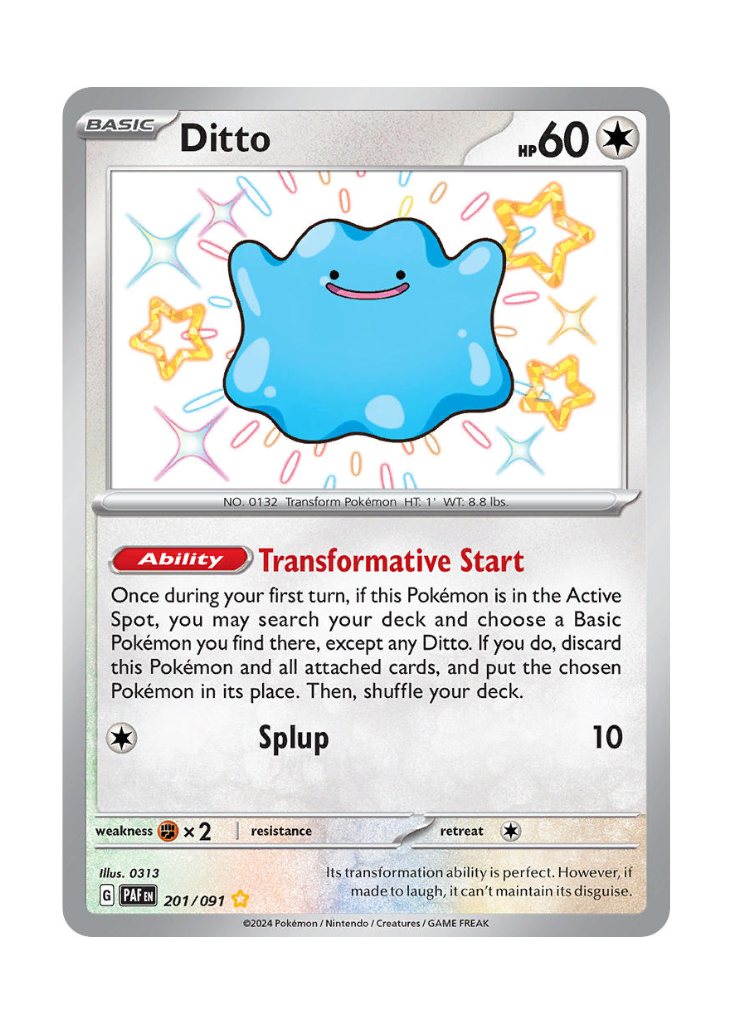 Paldean Fates: Ditto Shiny Rare - 201/091
