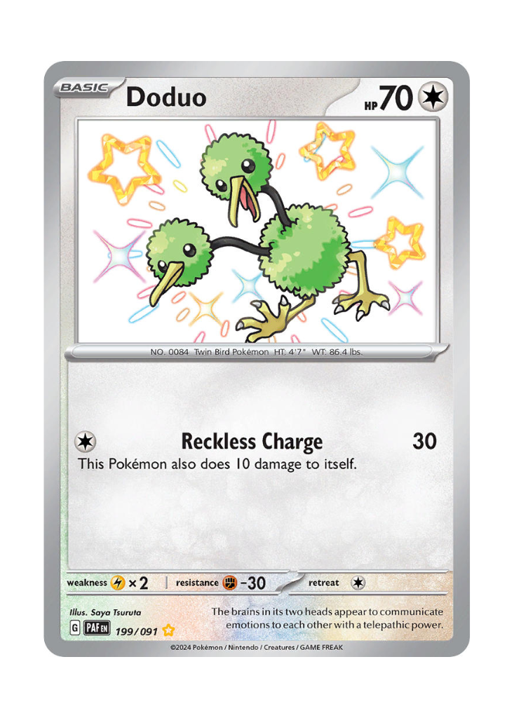 Paldean Fates: Doduo Shiny Rare - 199/091