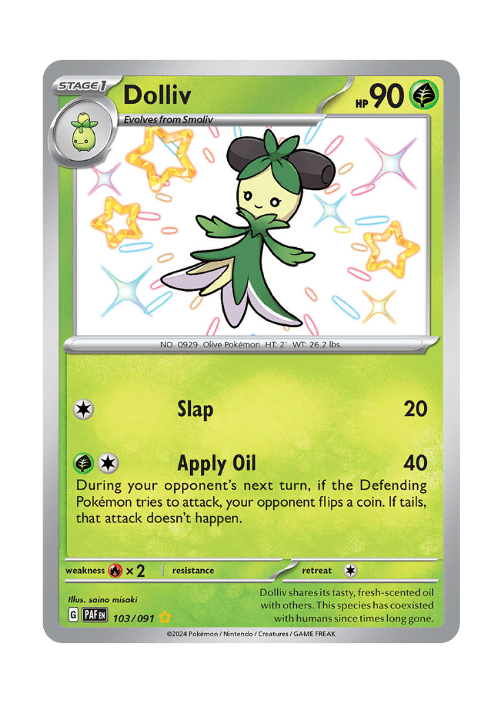 Paldean Fates: Dolliv Shiny Rare - 103/091