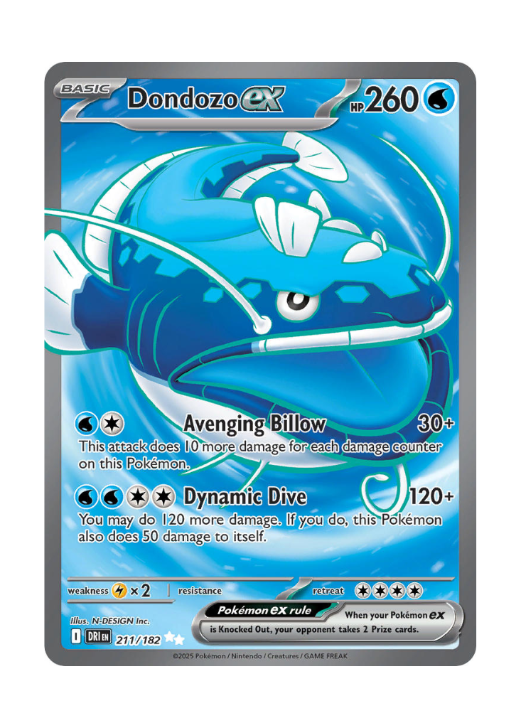 Destined Rivals: Dondozo ex Full Art - 211/182