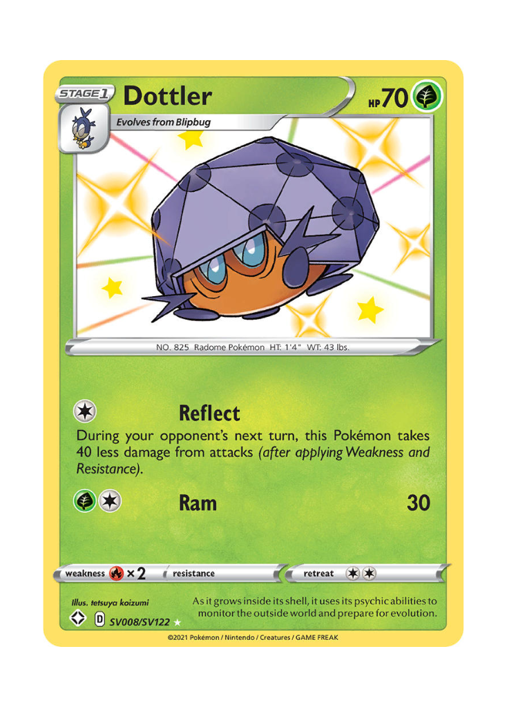 Shining Fates: Dottler Shiny Rare - SV008/SV122