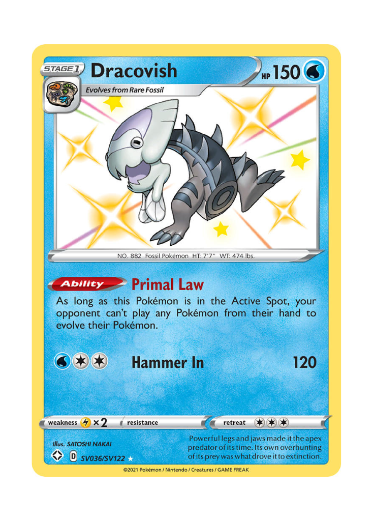 Shining Fates: Dracovish Shiny Rare - SV036/SV122