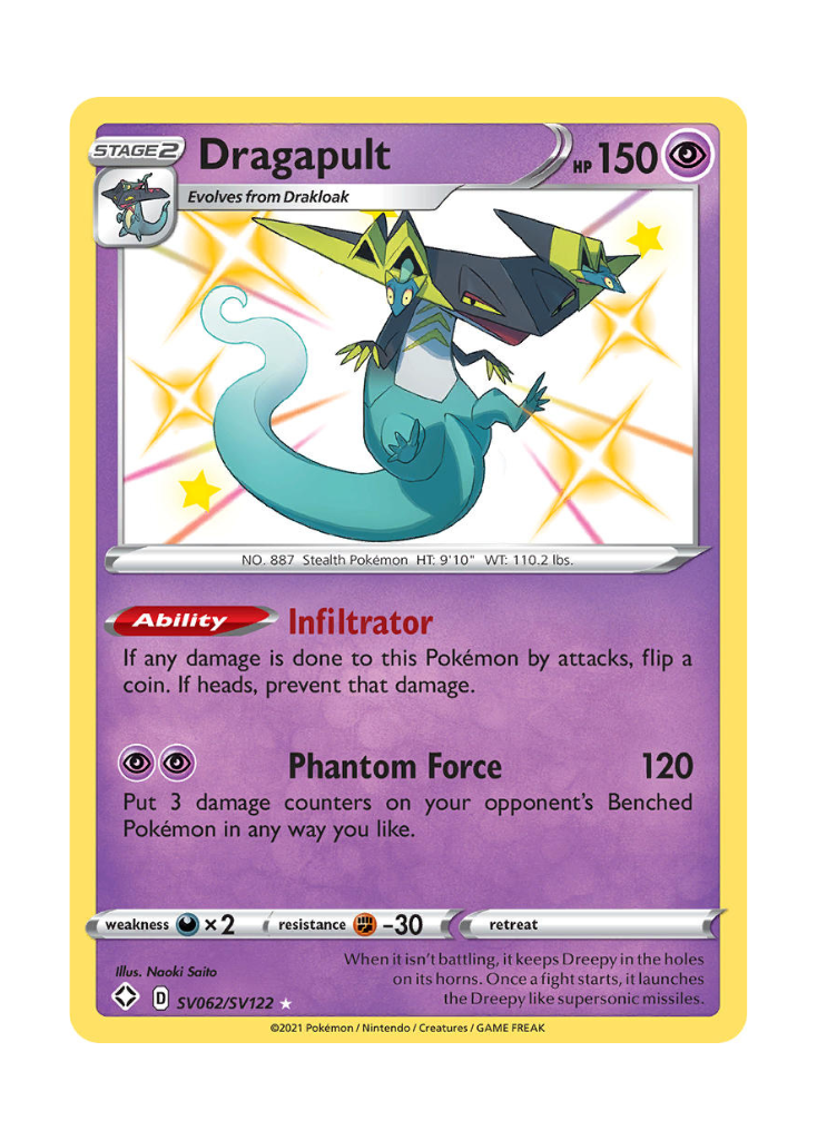 Shining Fates: Dragapult Shiny Rare - SV062/SV122