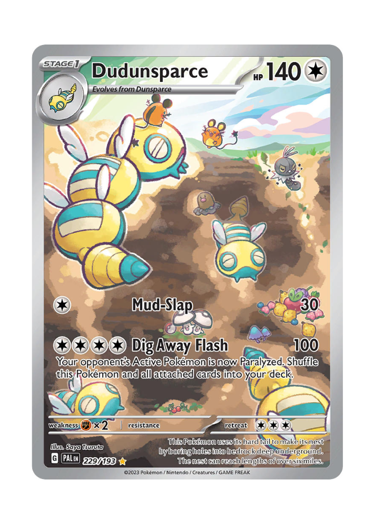 Paldea Evolved: Dudunsparce Illustration Rare - 229/193