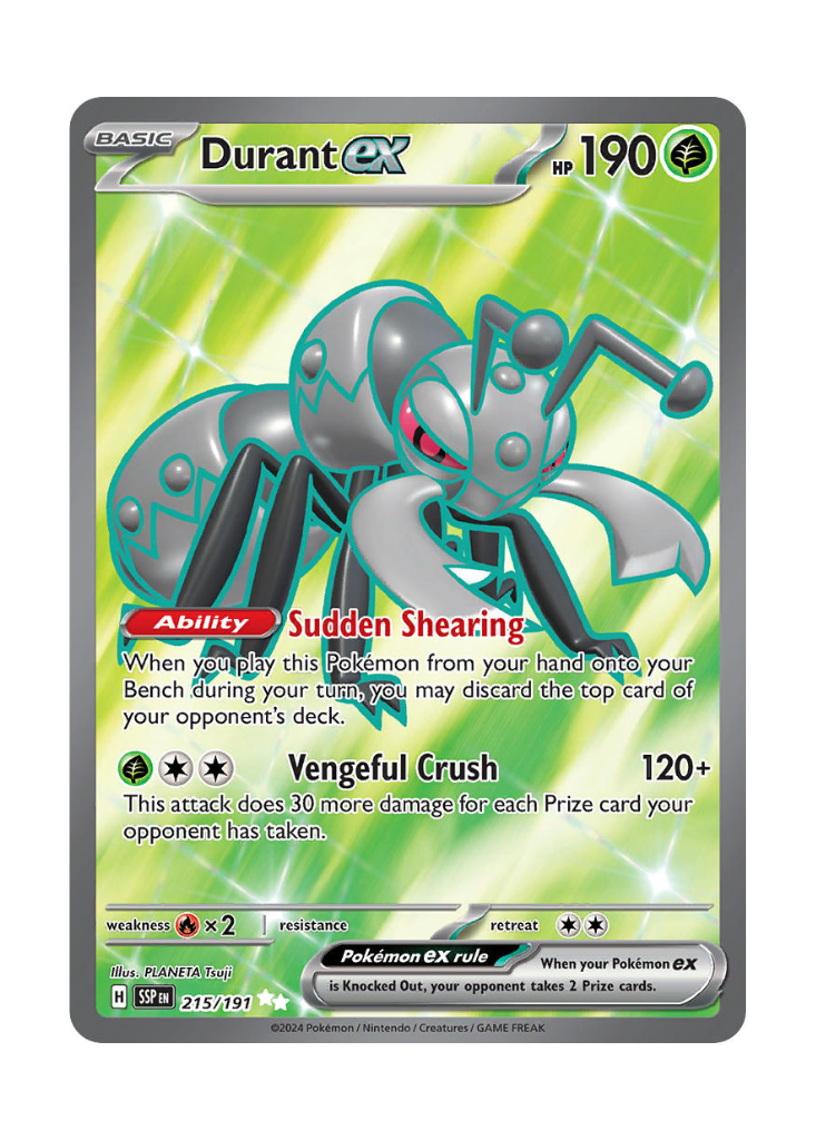 Surging Sparks: Durant ex Full Art - 215/191
