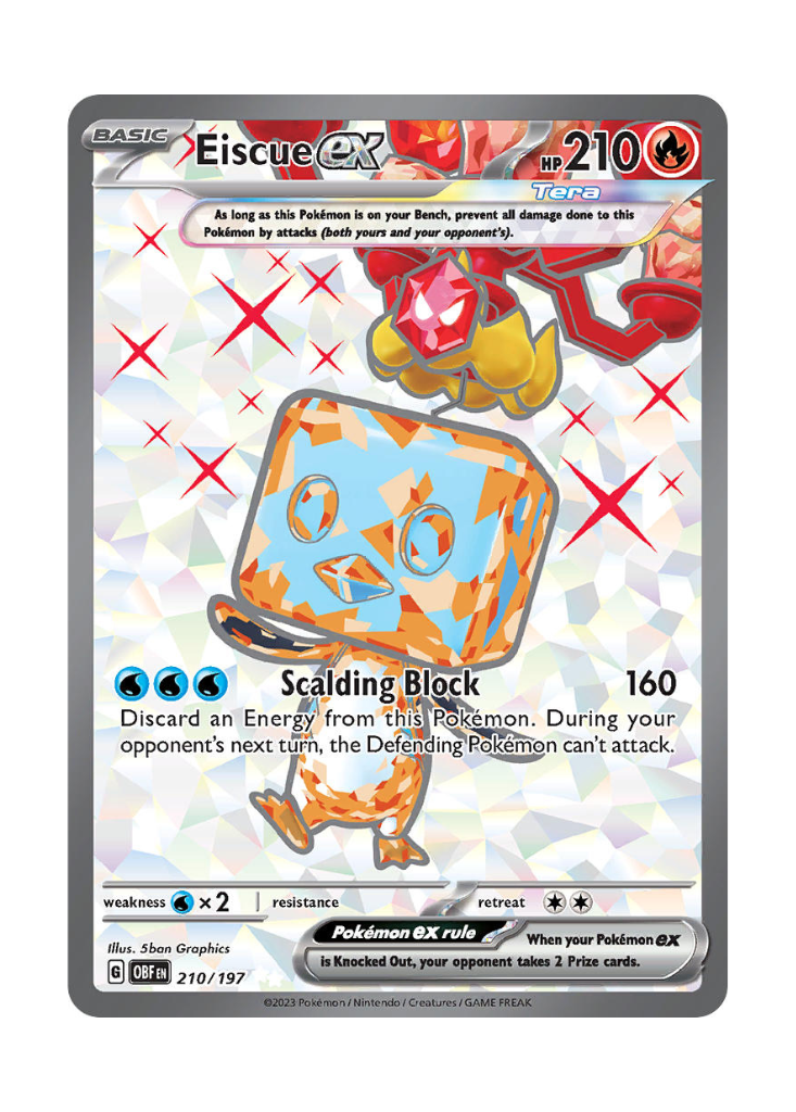 Obsidian Flames: Eiscue ex Full Art - 210/197